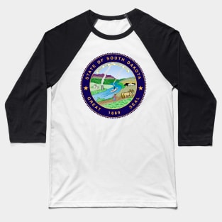 South Dakota Coat of Arms Baseball T-Shirt